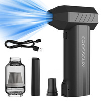 Ventilateur Turbo Mini CROSSGUN X60 130000RPM avec Moteur Sans Balais, Batterie Amovible, Souffleur d'Air et Aspirateur pour Voiture, PC, Camping, Neige