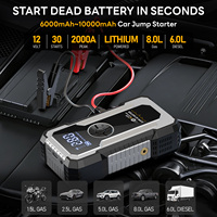 Démarreur d'urgence portable 12 V pour batterie de voiture, pour jusqu'à 10 L de diesel ou 7 L d'essence