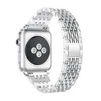 Bracelet en métal 38 40MM pour apple watch 5 4 chaîne en métal avec bracelet intelligent pour iwatch 6 se 40 44MM accessoires