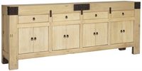 Buffet de poitrine en bois d'orme massif rétro, 12 pouces, naturel, chinois