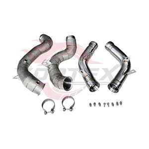 Tubería de escape con protección térmica Vortex compatible con los colectores de escape de alto rendimiento Mercedes-Benz E63 AMG W213 M177 4.0T. - Product Image 2