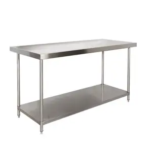 High-quality double-layer stainless steel workbench for hotels and restaurants