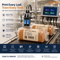 Goedkope TIJ Inkjetprinter 7 inch touchscreen DOCOD 25.4mm T260E industriële houdbaarheidsdatum codeermachine voor het verpakken van plastic zakken