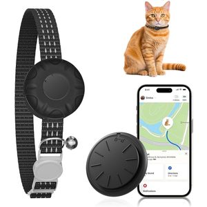 HONGTOP H Traceur GPS pour chat, collier noir, étanche, suivi en temps réel pour chats avec Bluetooth, compatible iOS - Product Image 1