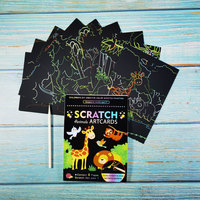 Kit d'art créatif pour enfants GF : Peinture à gratter personnalisée, dessin arc-en-ciel, graffiti magique, papier à gratter pour enfants