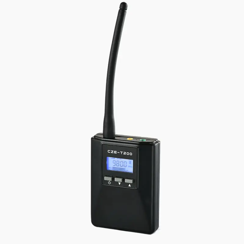 CZE-T200 0,2 Watt Tragbare FM Sender Digital Video Ausgestrahlt Empfänger