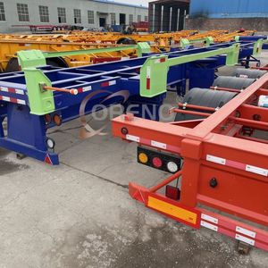 Châssis de semi-<span class=keywords><strong>remorque</strong></span> squelettique pour transport de conteneurs de 20 pieds, 40 pieds et 45 pieds, à 2 <span class=keywords><strong>essieux</strong></span>, fabriqué en usine - Product Image 4