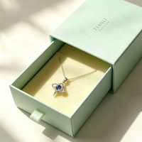Boîte cadeau pour bijoux, collier, bague, boucles d'oreilles, bracelet, personnalisable en couleur, vente en gros, boîte en papier biodégradable de haute qualité
