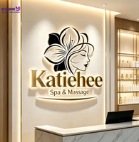 Letrero 3D Personalizado con Iluminación LED Acrílica, Letras de Canal de Acero Inoxidable Gruesas, Letrero Comercial para Exteriores, Logotipo para Pared de Edificio de Oficinas