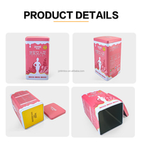 Boîte en fer blanc carrée de qualité alimentaire JYB, conteneur métallique pour poudre, fond profond, pour lait en poudre, thé, café en grains