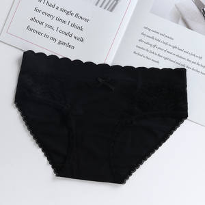 Hot Girl Traceless Culotte Sexy Dentelle Splice Bord Ondulé Pack Hanche Taille Basse Dames Culotte Confortable Coton Entrejambe Sous-Vêtements - Product Image 4