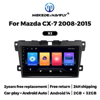 Autoradio tactile MEKEDE avec Carplay, radio FM, Android Auto 4 cœurs, 2+32 Go, multimédia automobile pour Mazda CX-7 2008-2015