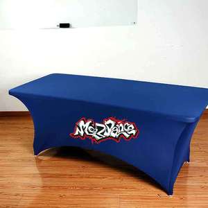 Cubierta de Mesa Personalizada de 6 y 8 Pies, Impermeable, Resistente al Sol, Antiarrugas, Ecológica, Impresa con Transferencia Térmica, de Poliéster, Ajustable, para Publicidad - Product Image 2