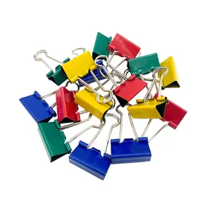 Popular Colored 1Inch Binder Clips Office Clips Long Tail Clip Paper Clamps For Kids