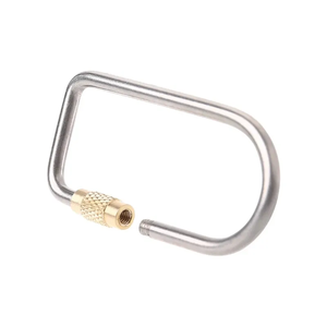 Nouvelle mousquetelle porte-clés en alliage de titane pour <span class=keywords><strong>camping</strong></span>, avec anneau de suspension et crochet de verrouillage - Product Image 4