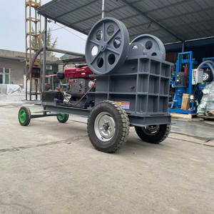 מגרסת לסתות דיזל ניידת מדגם Early Bird PE150 250 עם מנוע 1-3 טון לשעה, מותקנת על גלגלים, למכירת אבנים במחצבות - Product Image 6