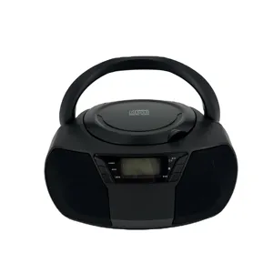 Portatile pedivella CD boombox con luce led colorata usb/tf card AM FM radio lettore MP3