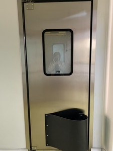 <span class=keywords><strong>Puerta</strong></span> <span class=keywords><strong>Corredera</strong></span> Industrial Manual de Acero Inoxidable Anticolisión para Fábricas de Alimentos y Electrónica - Product Image 2