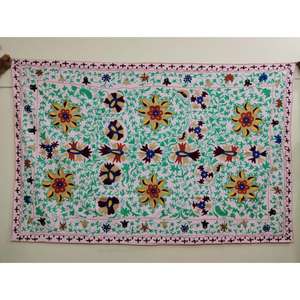 Drap de lit King Size de meilleure qualité fait à la main de luxe Queen Space Fashion Geometric Pattern Suzani Cover for Wedding Kantha Gift - Product Image 1