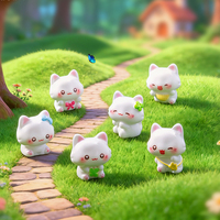 Adorable figurine de chat en résine pour micro-paysage, accessoire de décoration DIY style jardin, mini-ornement