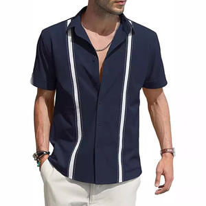 Camicia di lino da uomo estiva con Design cubano Shagua <span class=keywords><strong>Abella</strong></span> a manica corta Casual stile bavero per la primavera - Product Image 4