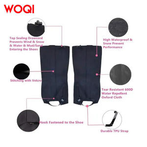 WOQI Protège-jambes d'extérieur imperméables pour la randonnée, l'alpinisme, la protection contre la glace et la neige, pour adultes, mollets, polyester, tactiques - Product Image 2