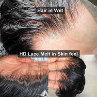 Perruque frontale en dentelle 13*4 de 16 pouces en cheveux humains vierges bruts cambodgiens haute densité, super double drawn, bouclés crépus, pour revendeurs