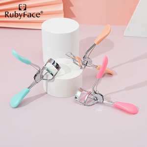 Rubyface Eyelash <strong>Curler</strong> Mini Size Silicone Cute Warped <strong>Easy</strong> <strong>Use</strong> Eyelash Safe Suitable for Beginner Metal Handle Sequined Makeup - Product Image 2