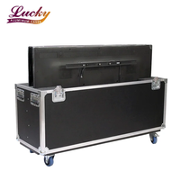 Valise de transport robuste en aluminium réglable, antichoc, pour téléviseurs plasma LCD, transport sécurisé, OEM/ODM, noire, garantie 3 ans
