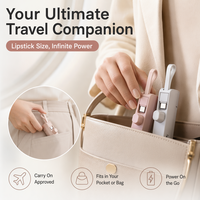 Mini station de charge rapide portable 5000 mAh 10 W pour téléphone portable, prise Type-C, cordon intégré, câble universel