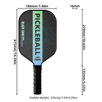 Ensemble de raquettes de pickleball en fibre de carbone sur mesure, vente en gros, raquette de pickleball légère en fibre de verre pressée à froid pour débutants