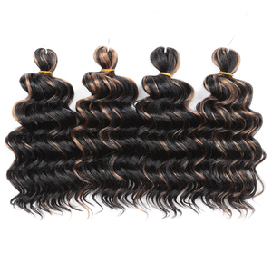 <span class=keywords><strong>Capelli</strong></span> all'uncinetto a onde profonde oceaniche <span class=keywords><strong>con</strong></span> riflessi ricci Afro africani estensioni dei <span class=keywords><strong>capelli</strong></span> intrecciate sintetiche naturali - Product Image 5