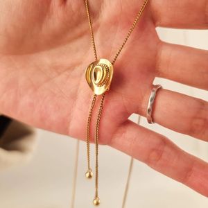 قلادة على شكل قبعة رعاة البقر الغربية الذهبية، سلسلة طويلة على الطراز الغربي، قلادة عصرية - Product Image 4