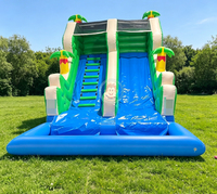 Maßgefertigte Hochwertige Günstige Aufblasbare Wasserrutsche mit Pool Sommerspaß für Kinder