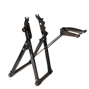 Yueli Bicycle Repair Stand <b>Folding</b> Wheel Alignment Table One Size Black Manganese Steel Workstand - Product Image 5