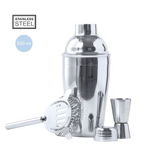 Wholesale Sustainable Stocked 550ml Stainless Steel 3-Piece Mirror Surface Shaker Set Jigger Cocktail Shakers Gift Box <b>Bar</b> <b>Tools</b> - Product Image 5