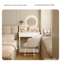 Petite table de maquillage et de coiffage moderne et simple avec rangement pour chambre à coucher, appartement ou salon