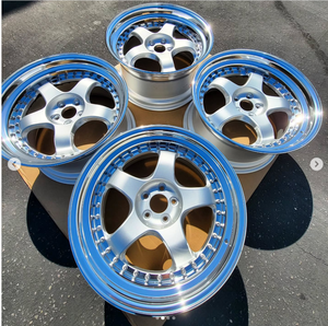 Rines de Aleación de Aluminio Forjado Cromados Plateados de 18-20 Pulgadas, 5x114.3 5x120, 3 Piezas, 40 mm ET, Nuevo Diseño Cóncavo de Posventa, Acabado Negro - Product Image 1