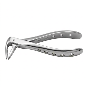 Forceps d'extraction dentaire molaire mandibulaire en acier inoxydable réutilisable, type bec de corne de vache, instrument chirurgical - Product Image 1