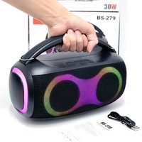 Speaker Outdoor Mobil Cross-border Battle God 5.3, Daya Tinggi 30W, Audio Bass Berat, Lampu RGB, Baterai, Radio FM, Desktop