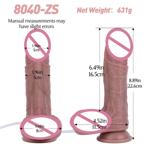 S8040-ZS Dildo de Silicona con Eyaculación Ultra Realista, Plug Anal con Ventosa y Correa, Juguete Sexual para Masturbación Adulta - Product Image 6