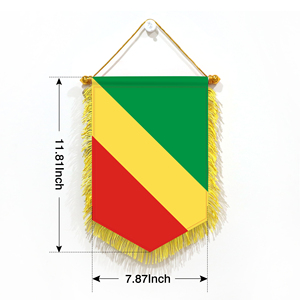 Mini drapeaux de voiture 20x30cm République du Congo, accessoires de décoration murale, petits ornements à suspendre - Product Image 4