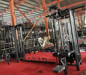 Gimnasio comercial fitness culturismo entrenamiento de fuerza tubo ovalado entrenador funcional cable cruzado gimnasio multi jungla 8 estación