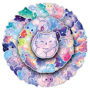 HOYO 300 autocollants pour chats, autocollants en vinyle imperméables pour chatons et animaux <span class=keywords><strong>de</strong></span> compagnie, pour scrapbooking, ordinateur portable, journal, skateboard, valises, guitare - Product Image 3