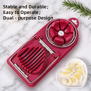 Premium Stainless Steel <b>Multifunctional</b> Egg Slicer Fancy Splitter Precision <b>Cutter</b> for Perfectly Sliced Eggs Every Time Durable - Product Image 5