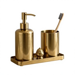 Ensemble de salle de bain en laiton industriel avec design métallique pour les lofts modernes, les hôtels et la décoration intérieure contemporaine - Product Image 1