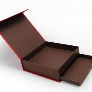 Caja de regalo de embalaje de vino magnético de cartón con todas las formas de alta calidad Logotipo impreso personalizado que incluye billetera rígida de todos los colores - Product Image 1