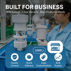 스마트 농업 강우계 풍향 속도 온도 습도 태양복사 센서 태양광 IoT 원격 기상 관측소 - Product Image 5