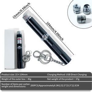 <span class=keywords><strong>Laser</strong></span> professionale per gatti Starlight rosso compatto con sistema di alimentazione USB | Design certificato Pet-Safe e portachiavi portatile - Product Image 5