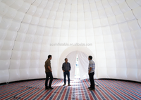 Tente igloo gonflable géante personnalisable avec éclairage LED, dôme imperméable, pompe à air électrique, ballon pour mariages, fêtes, publicité